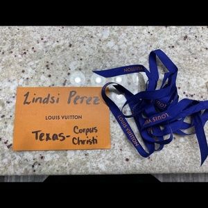Louis Vuitton ribbon x 2 and gift bag